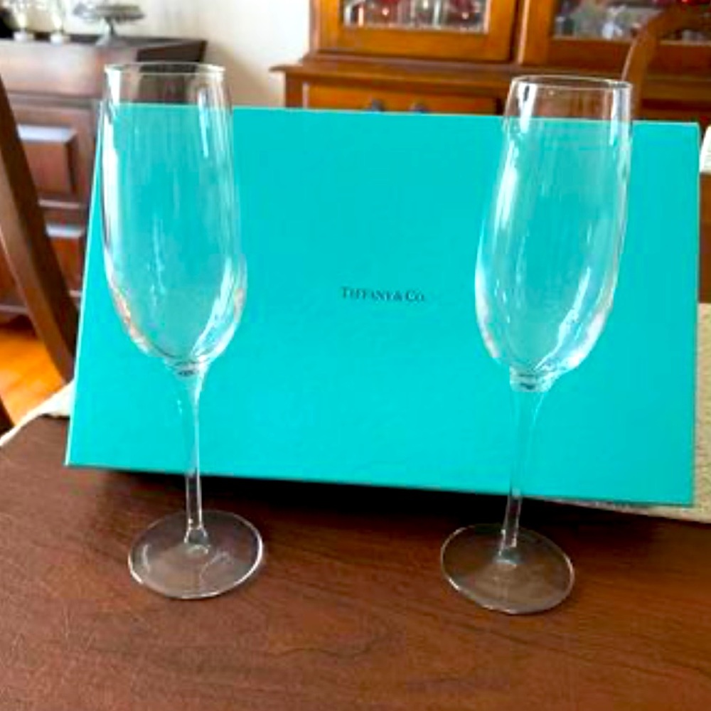 Set of Tiffany Champagne Glasses never used